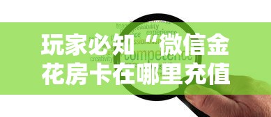 玩家必知“微信金花房卡在哪里充值”详细房卡怎么购买方式