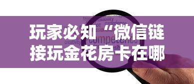 玩家必知“微信链接玩金花房卡在哪里购买”房卡获取方法