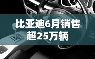 比亚迪6月销售超25万辆