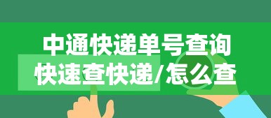 中通快递单号查询快速查快递/怎么查询中通快递单号看物流信息