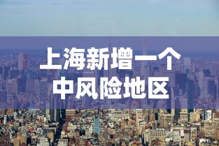 上海新增一个中风险地区